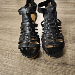 American Eagle Outfitters Black Strappy Sandals